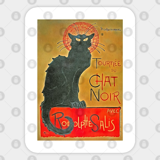 Theophile Steinlen Tournee du Chat Noir a Art Nouveau Sticker by jshep